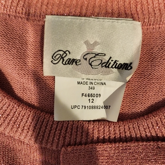 Girls Rare Editions size 12. Pink sweater dress. Excellent condition. - Picture 3 of 3